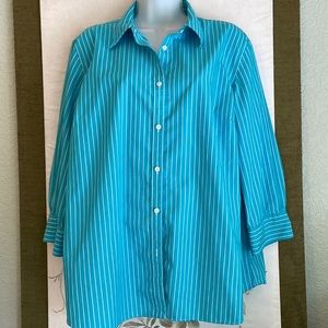 CHAPS button down shirt blouse 1X